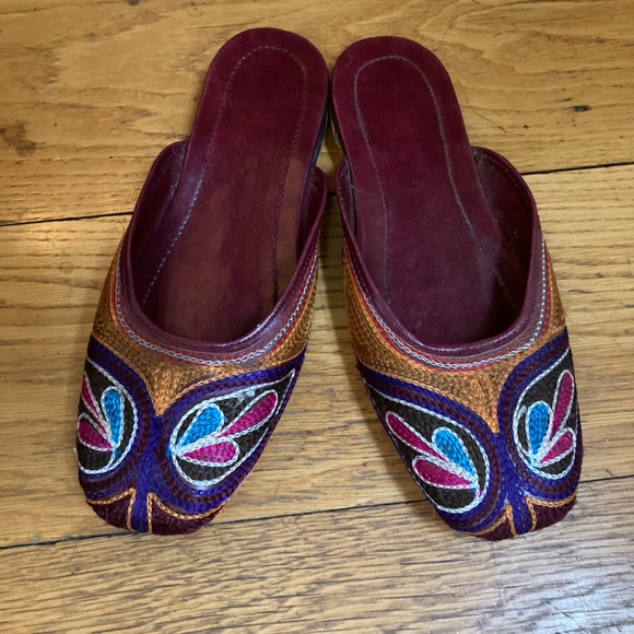 Vintage Bohemian slides shoes slippers - Picture 1 of 6